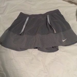 Grey Nike Dri-Fit Tennis Skirt w/ Spandex